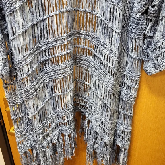 Cardigan by Roman's Size L(18w-20w), color  blues - Picture 4 of 5